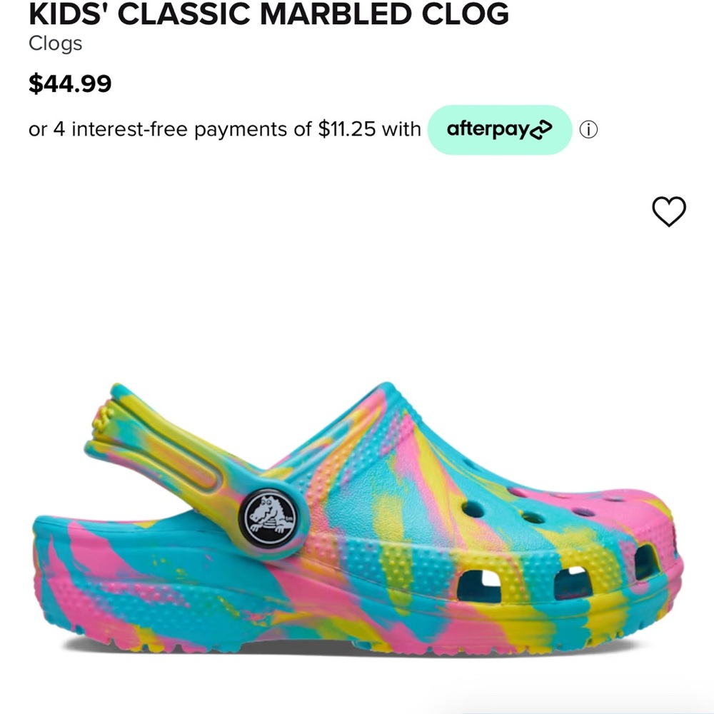 Kids size 1 tie dye Crocs